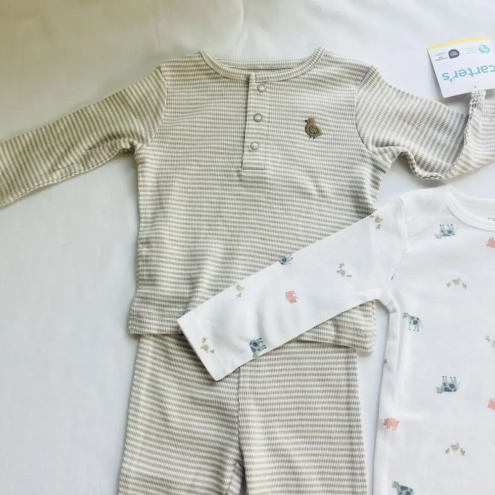 Carter's Baby Boys 3-Piece Bodysuit & Pants Long Sleeves Outfit Set For 6-Month‎